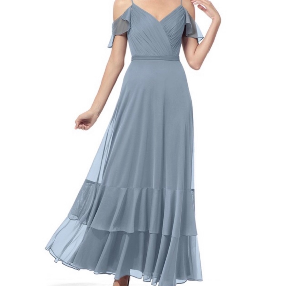 Azazie “Rylan” Dusty Blue Bridesmaid Dress